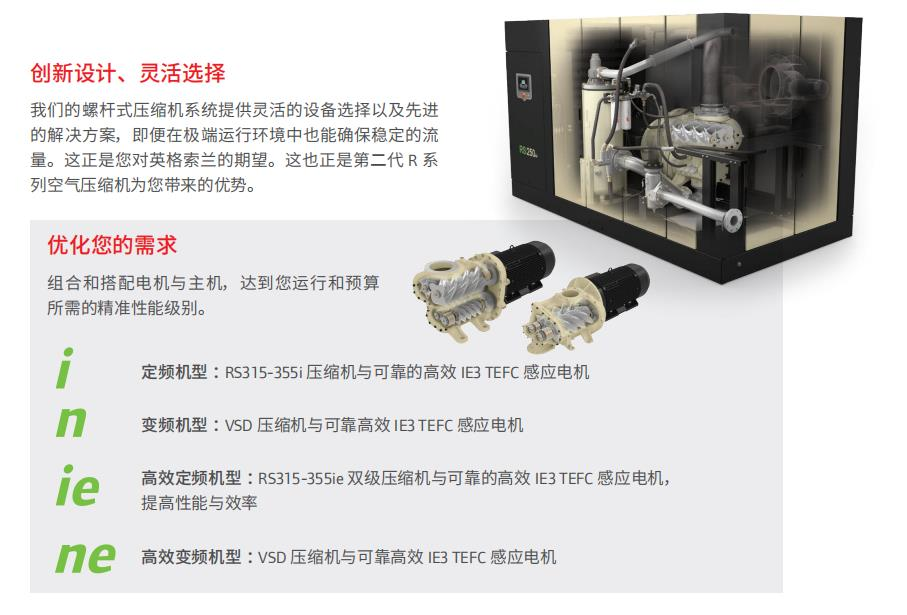 RS200-355KW 双级压缩高效空压机(图2)