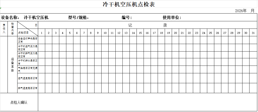 翔安区某厂空压机系统日常巡检和定期保养(图2)